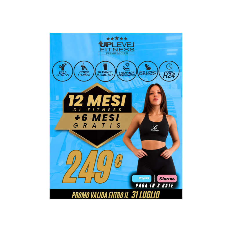 ABBONAMENTO PLATINO 12 MESI + 6 MESI GRATIS A 249€